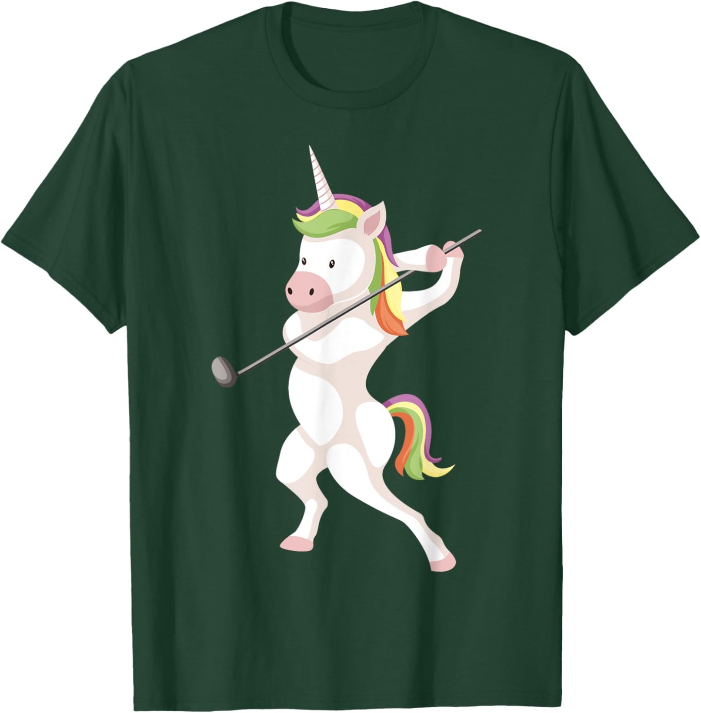 Funny Unicorn Playing Golf Unicorn Golfing Unicorn Golf T-Shirt - T-Shirt | Forest