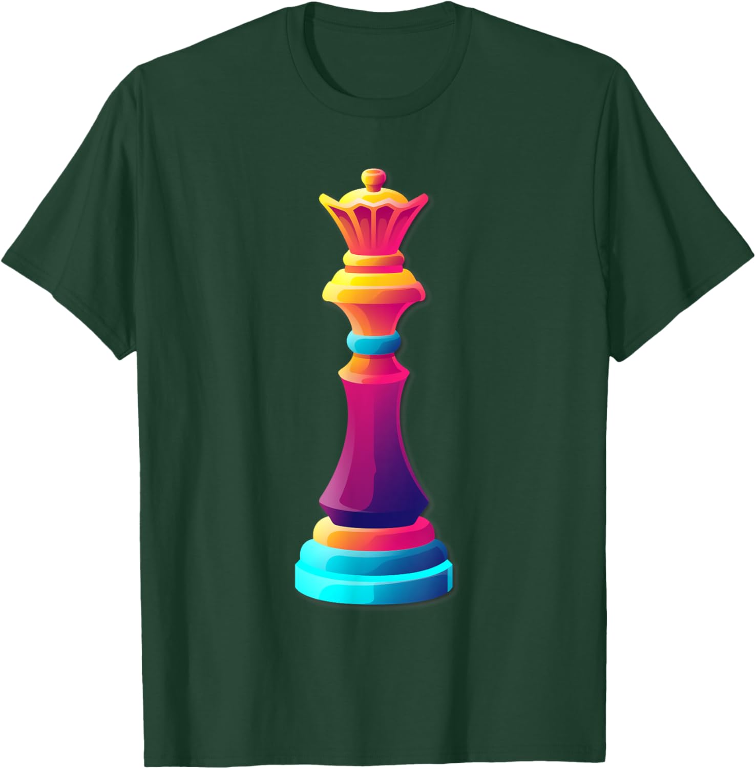 Colorful Chess Queen T-Shirt - T-Shirt | Forest