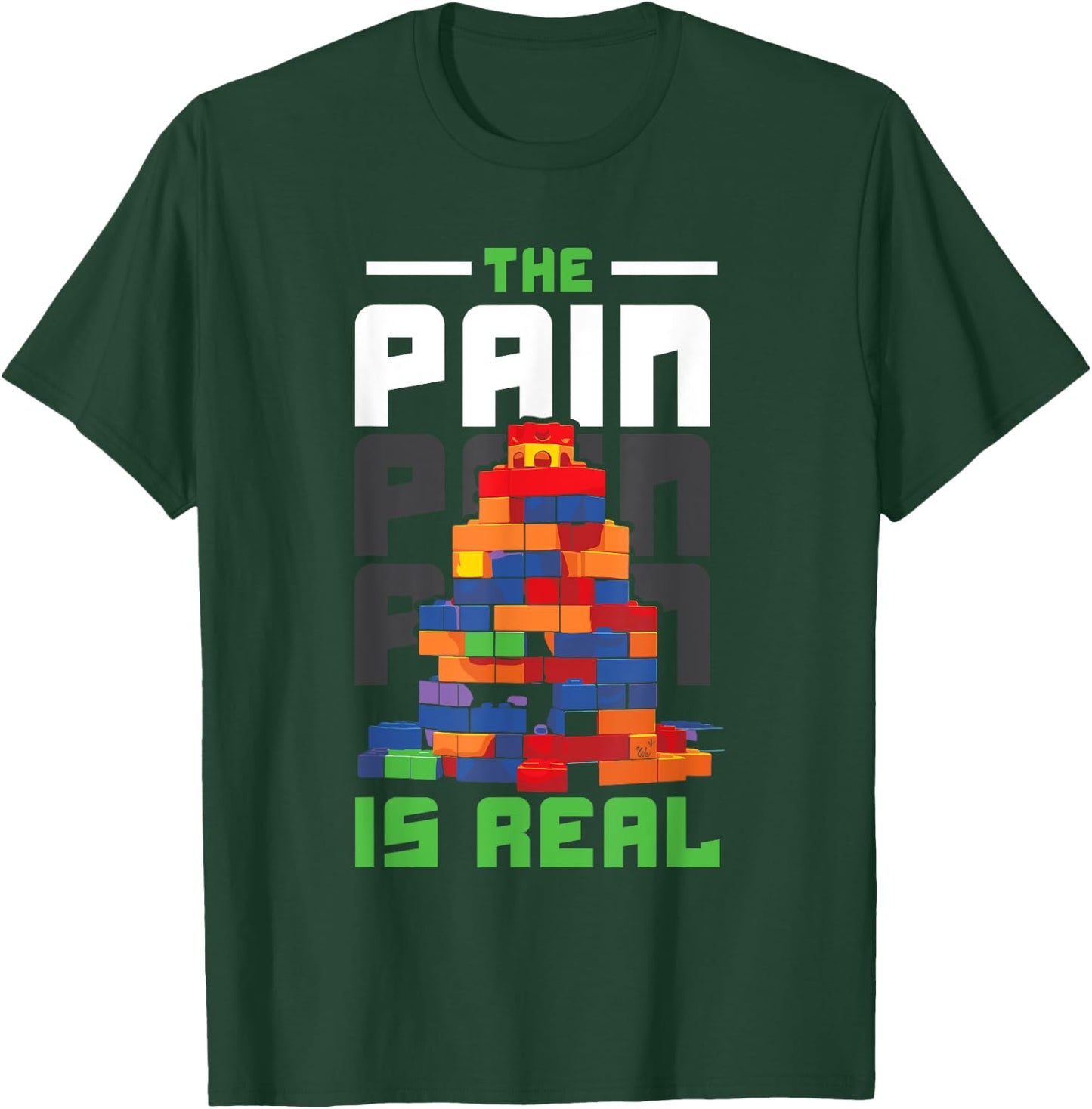 Master Builder Bricks Blocks Play Toys T-Shirt - T-Shirt | Forest