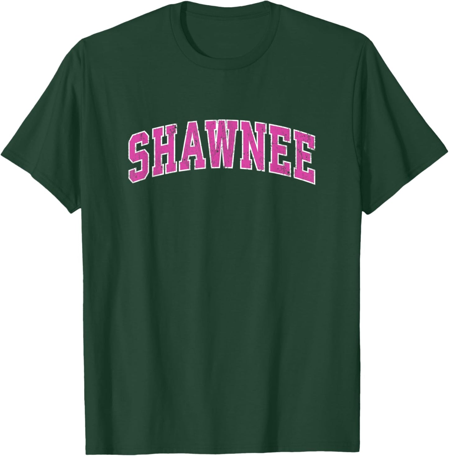 Shawnee Kansas KS Vintage Sports Design Pink Design T-Shirt - T-Shirt | Forest