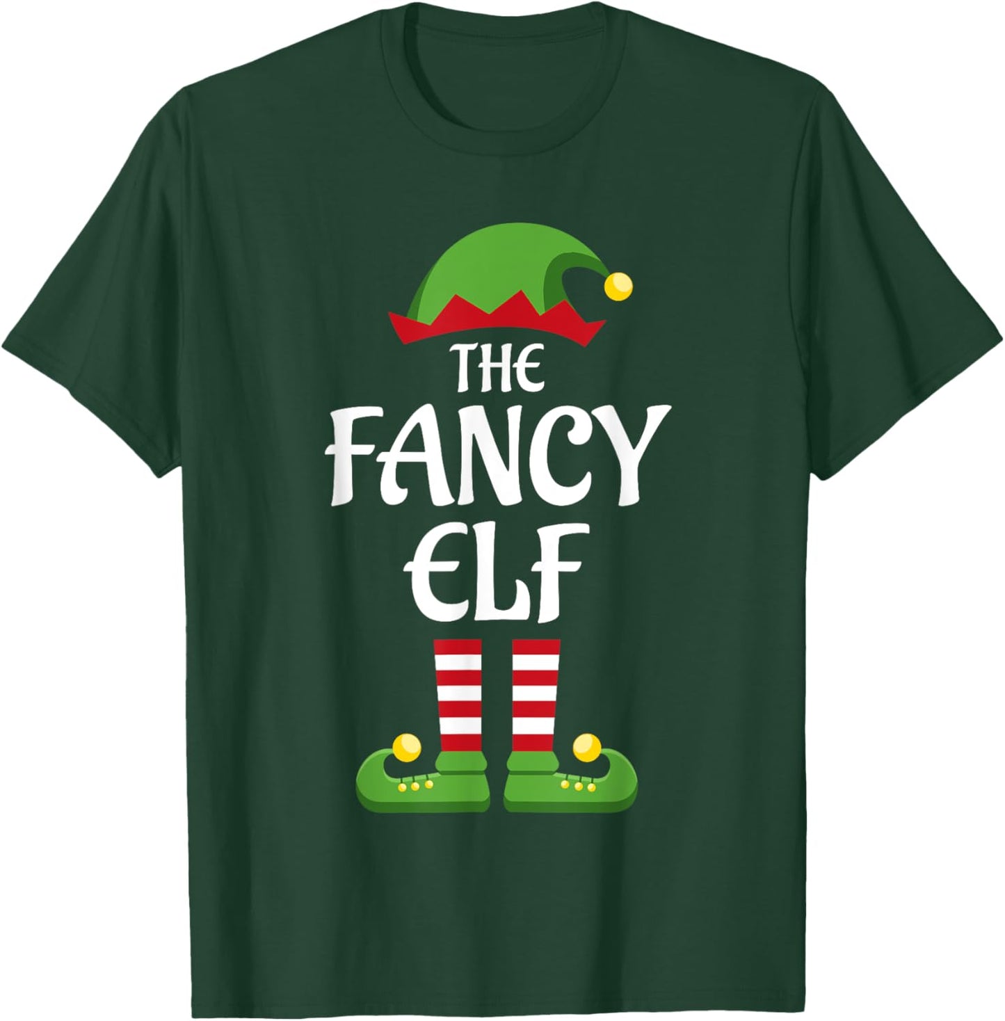 Fancy Elf Family Matching Group Christmas T-Shirt - T-Shirt | Forest