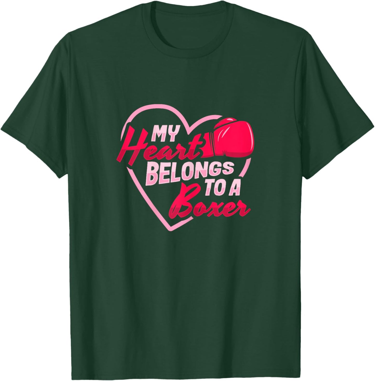 Boxing Husband My heart belongs to a boxer for a Boxing Wife T-Shirt - T-Shirt | Forest