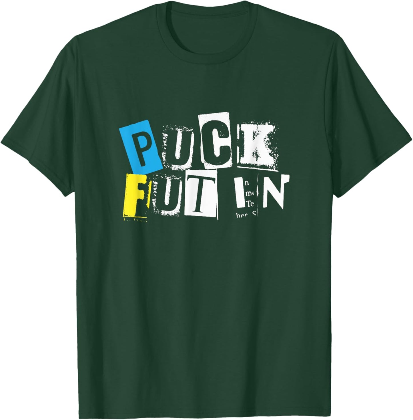 Puck Futin Anti Putin Ukrainian Flag I Stand With Ukraine T-Shirt - T-Shirt | Forest