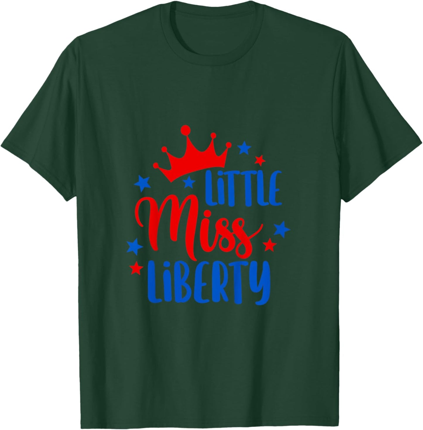 Kids Lil’ Miss Liberty 4th Of July Independence Day Girl Toddler T-Shirt - T-Shirt | Forest