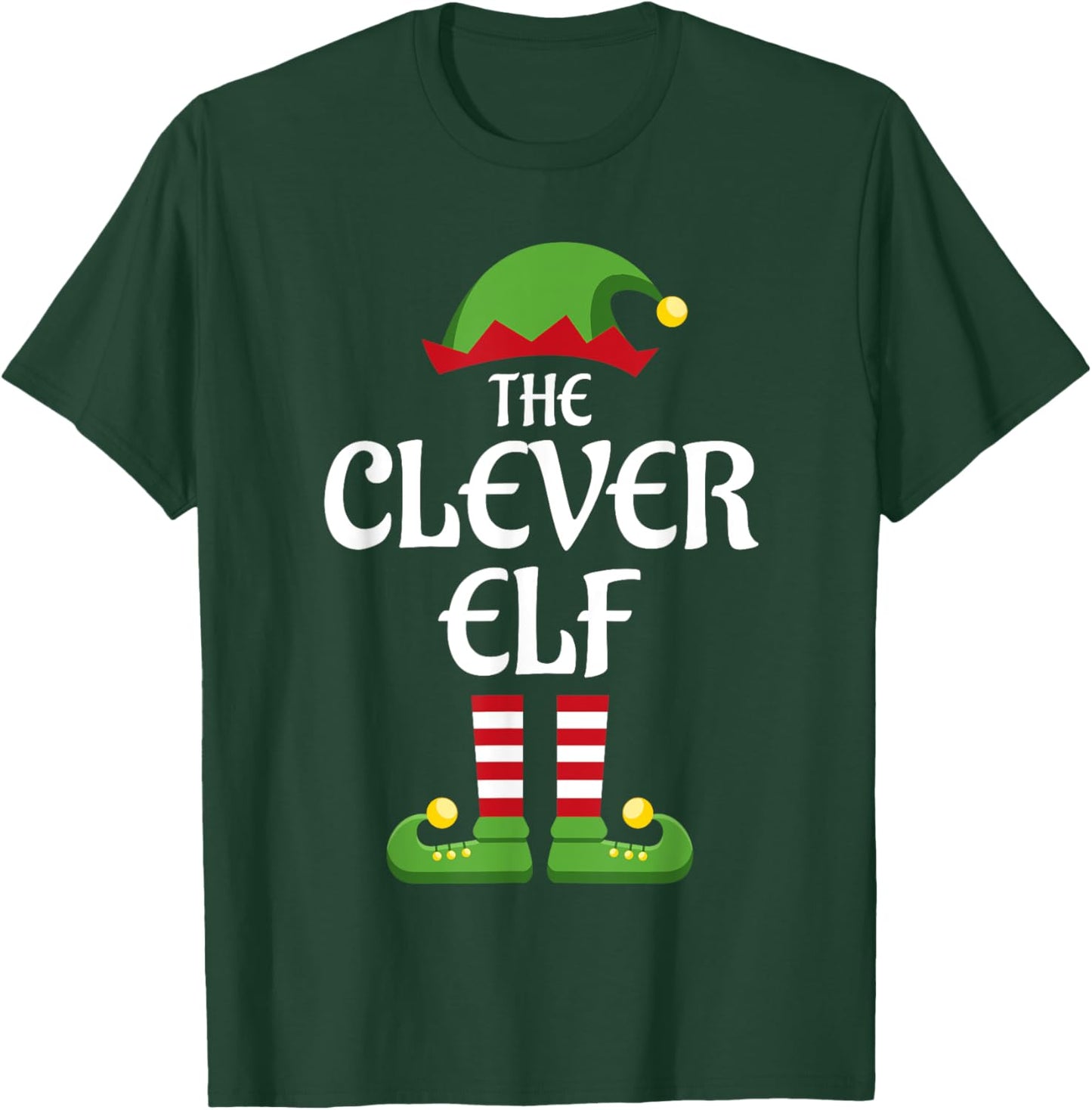 Clever Elf Family Matching Group Christmas Smart T-Shirt - T-Shirt | Forest