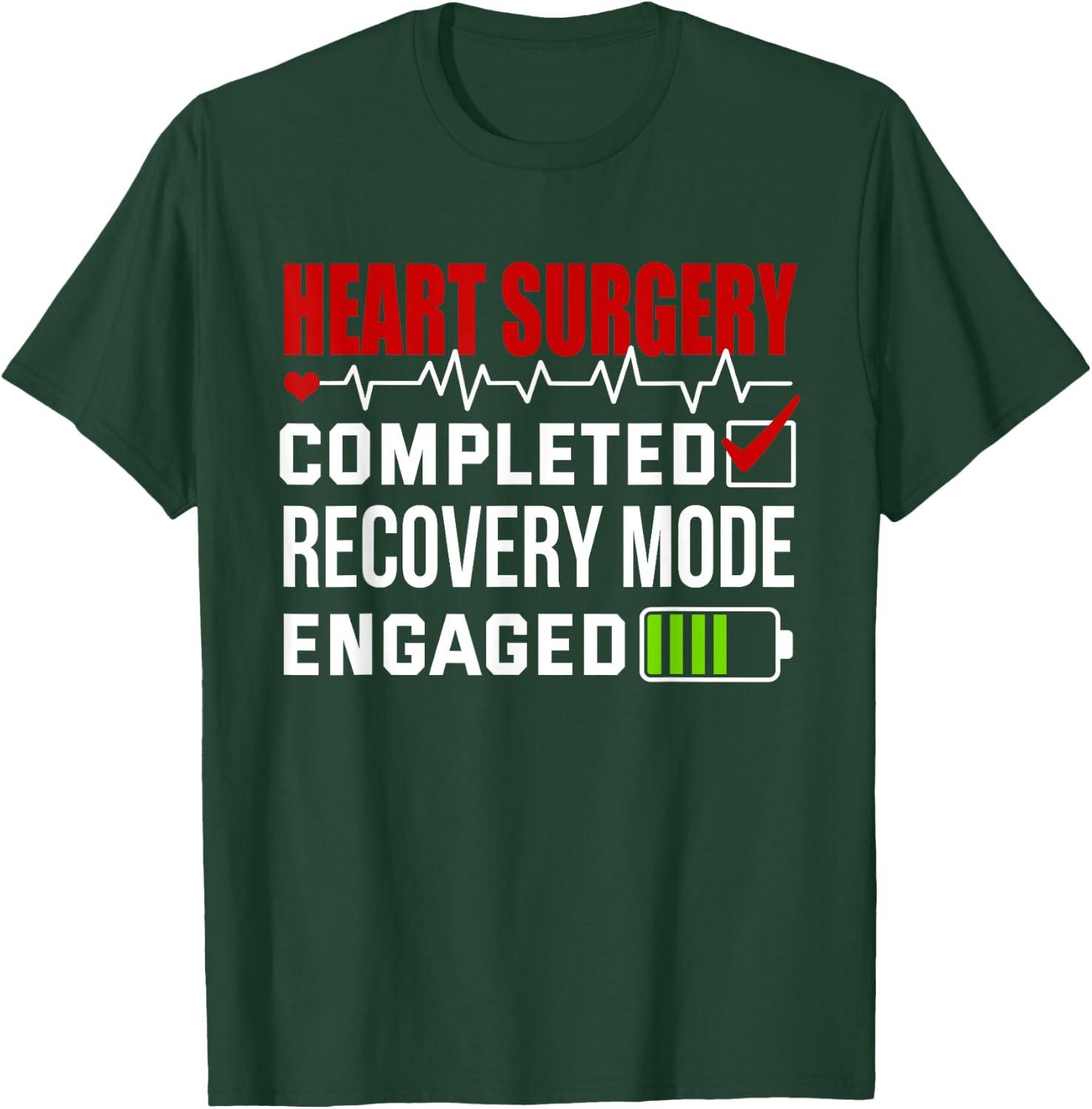 Open Heart Surgery Bypass Survivor T-Shirt - T-Shirt | Forest