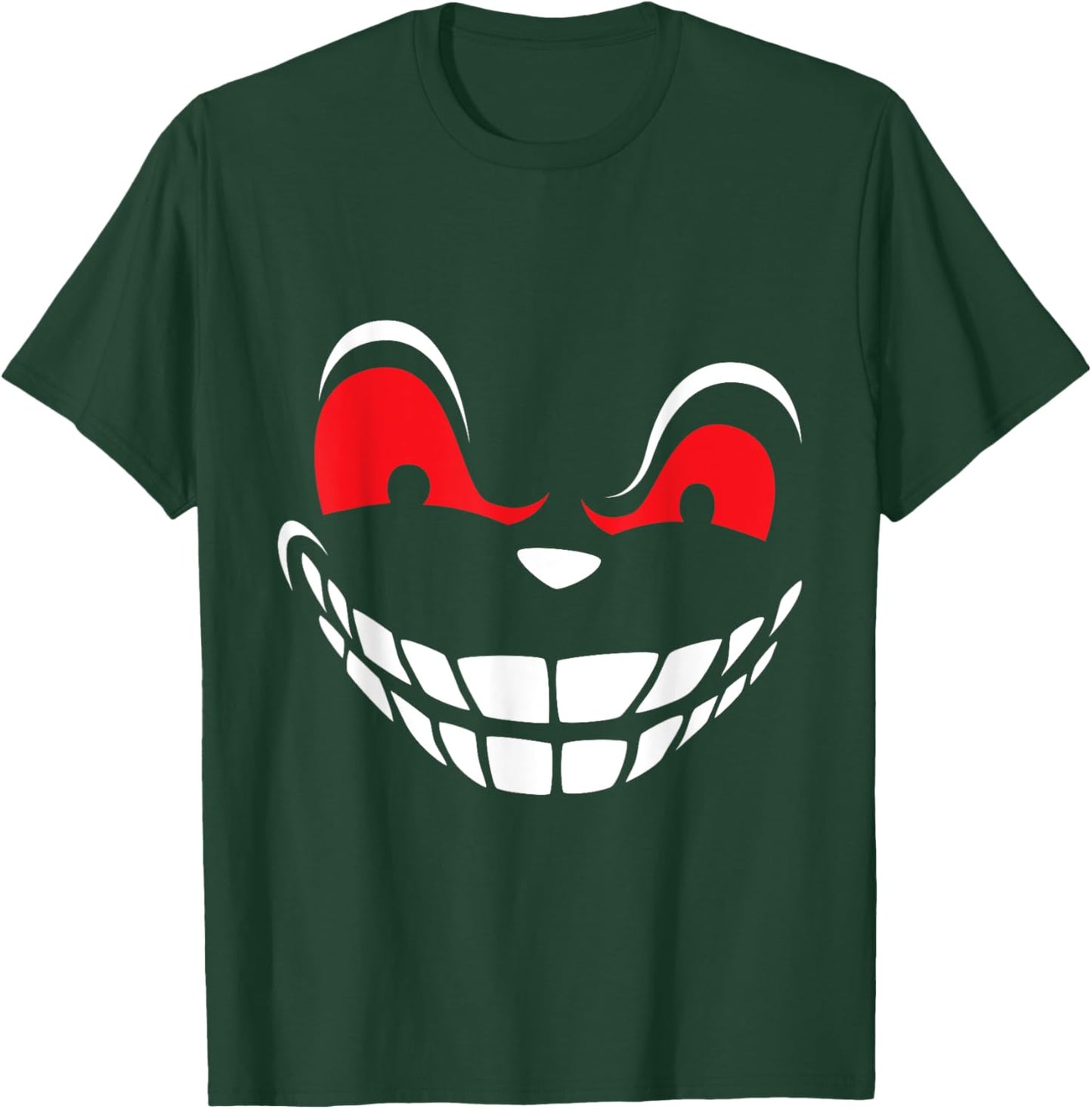 Horror Halloween Evil Grin Smile Costume Party Outfit T-Shirt - T-Shirt | Forest