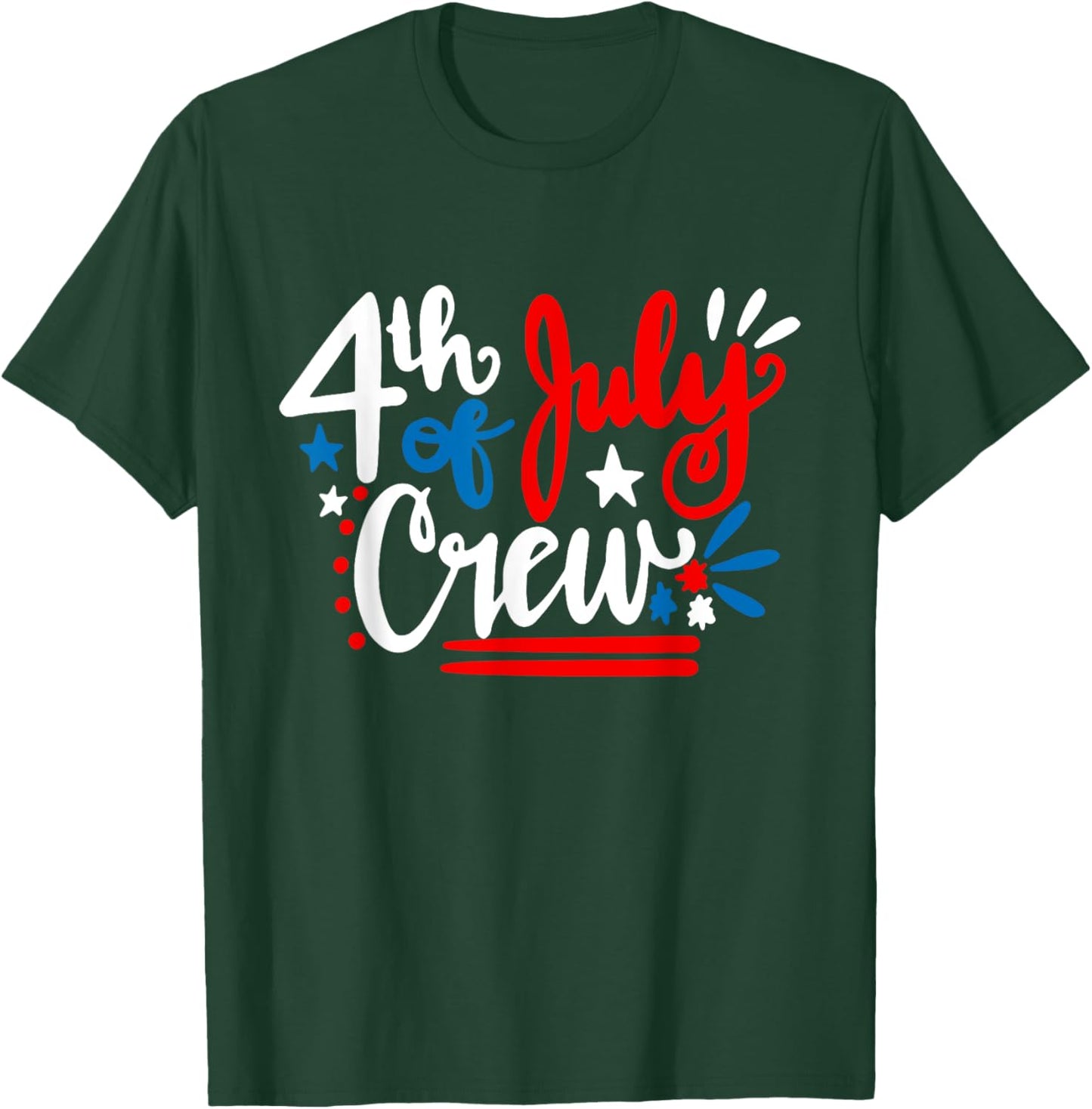 4th Of July Crew Shirt Independence Day Family Matching T-Shirt - T-Shirt | Forest