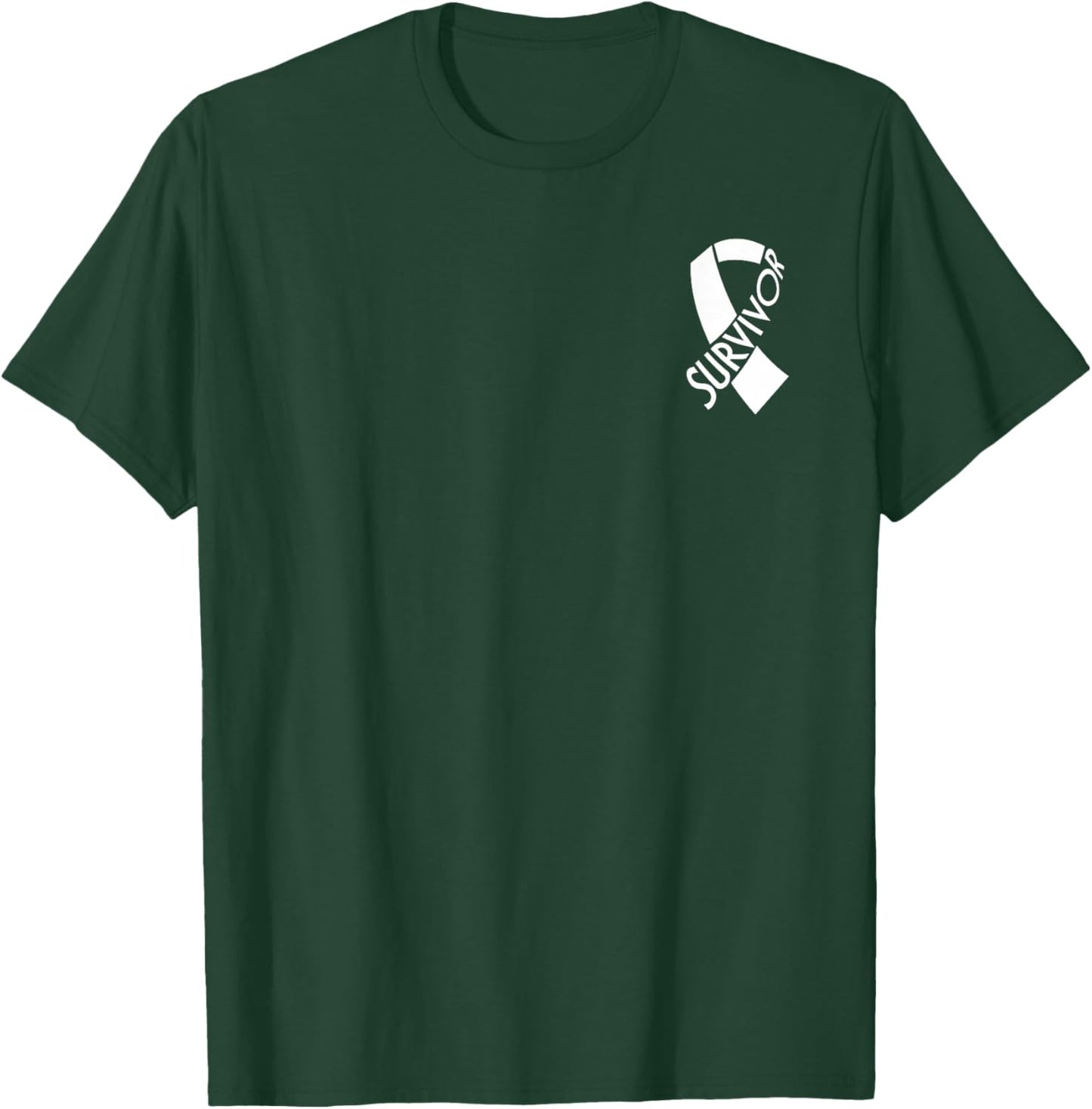 Lung Cancer Survivor White Ribbon T-Shirt - T-Shirt | Forest