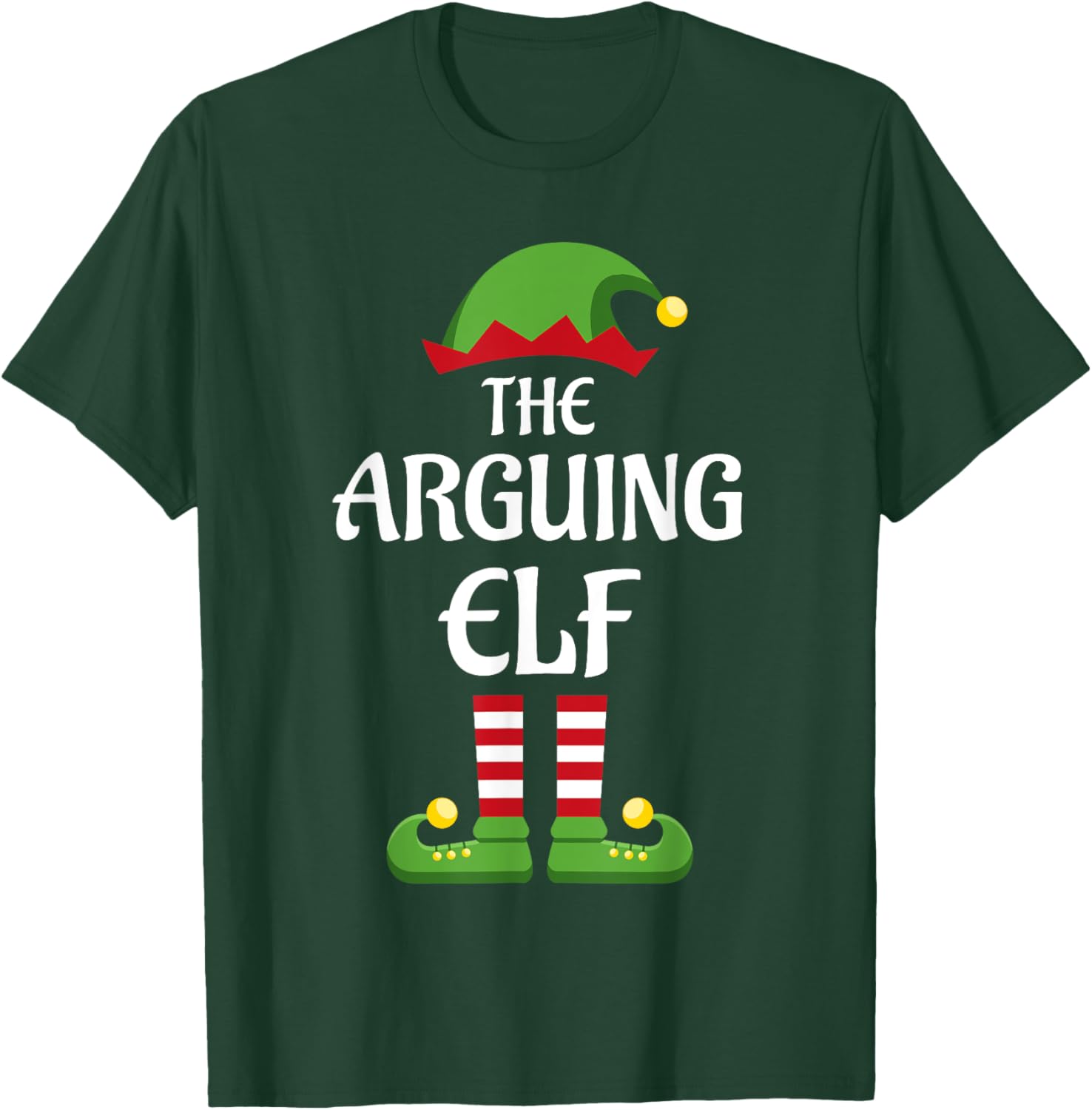 Arguing Elf Family Matching Group Christmas T-Shirt - T-Shirt | Forest