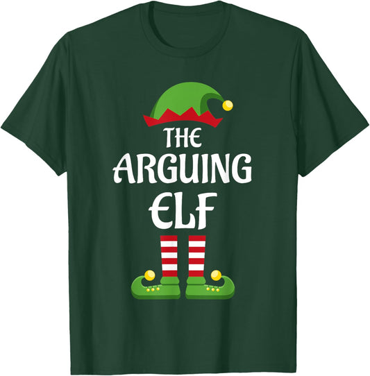 Arguing Elf Family Matching Group Christmas T-Shirt - T-Shirt | Forest