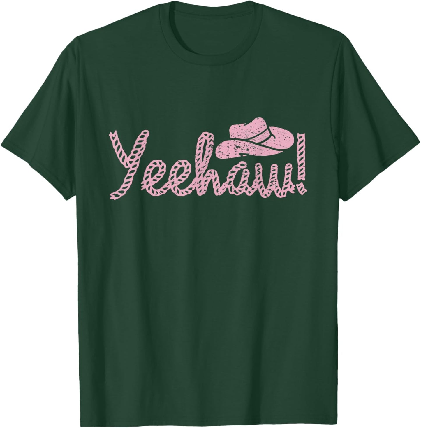 Yee Haw Howdy Rope Rodeo Western Country Southern Cowgirl T-Shirt - T-Shirt | Forest