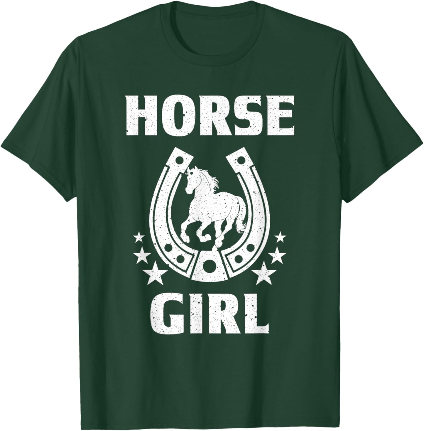 Funny Horse Gift Teen Girls Kids Cool Equestrian Rider T-Shirt - T-Shirt | Forest