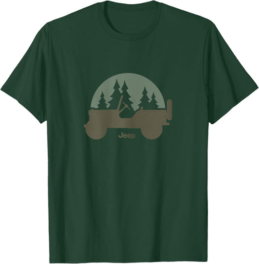 Jeep Willys Trees T-Shirt - T-Shirt | Forest