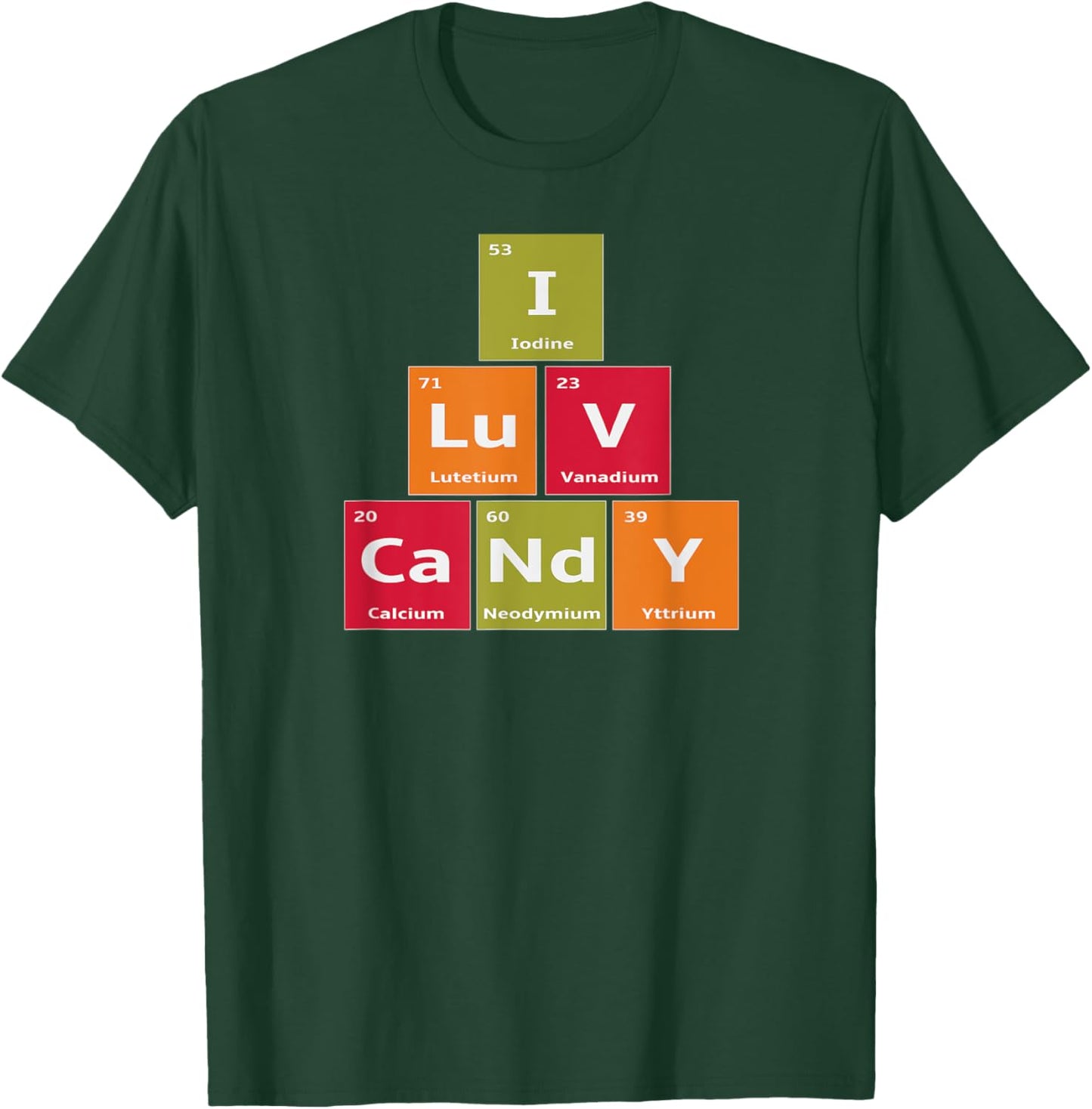 Periodic Elements of Candy Halloween Science Costume T-Shirt - T-Shirt | Forest