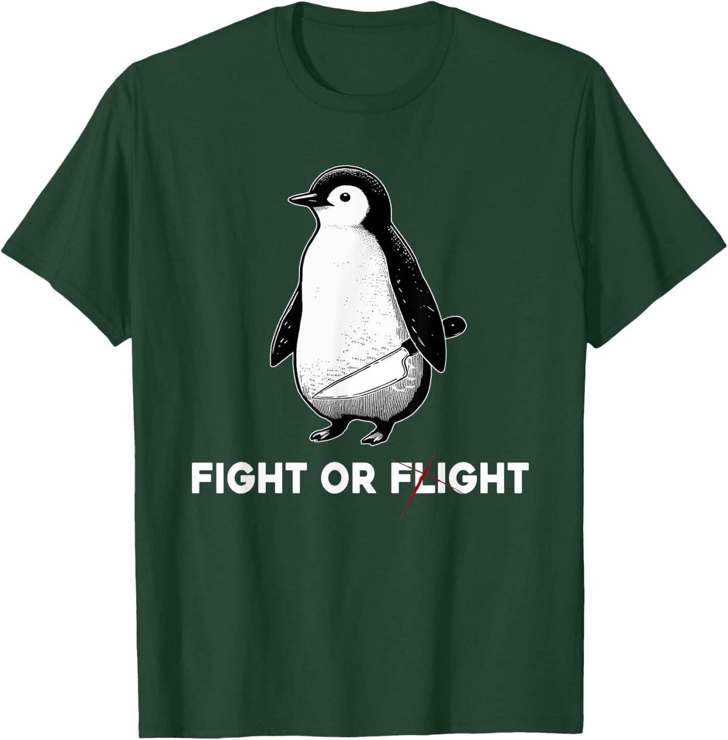 Cute Penguins Classic Fights Funny Animal Lovers Or Flight T-Shirt - T-Shirt | Forest