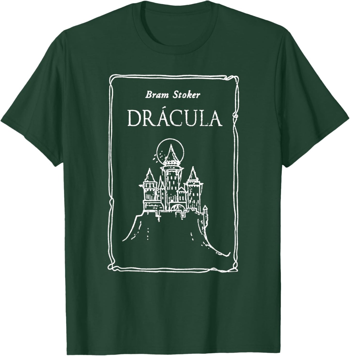 Bram Stoker's Dracula 1897 Original Book Cover Line Art T-Shirt - T-Shirt | Forest