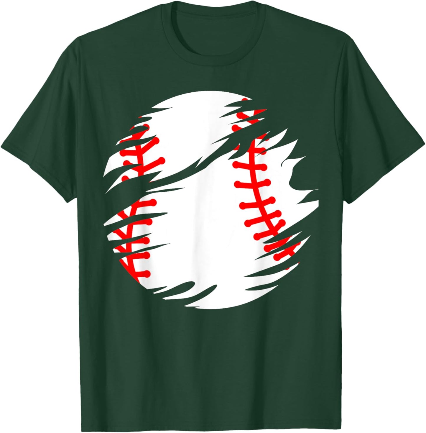Baseball Lover Pitcher Catcher Team Ball Sports T-Shirt - T-Shirt | Forest
