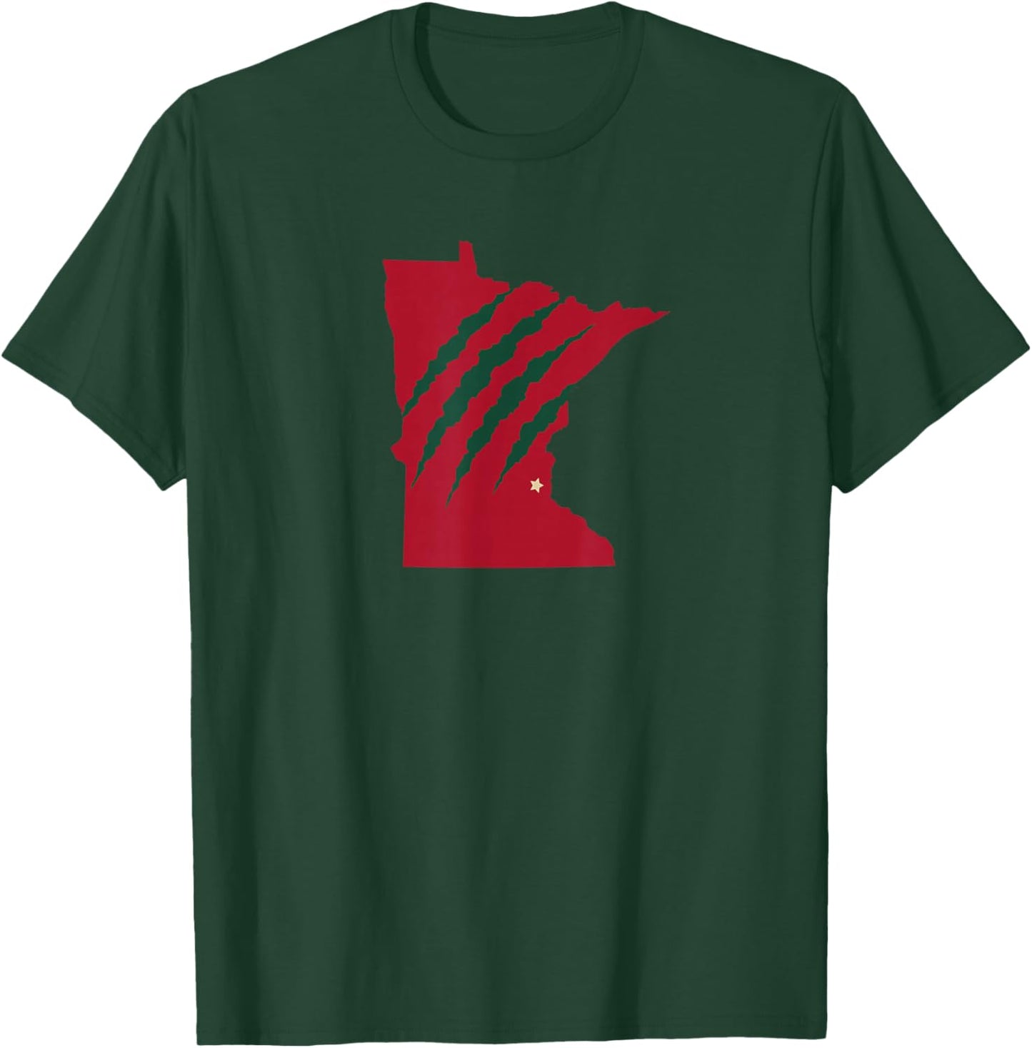 Wild Animal Scratches through Minnesota T-Shirt - T-Shirt | Forest