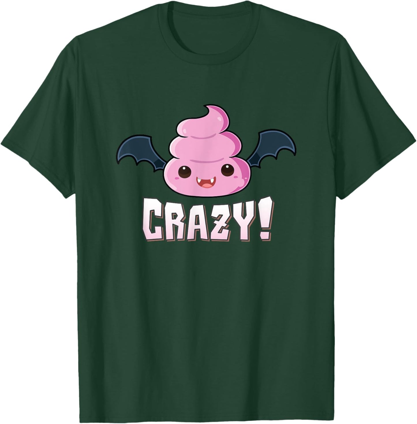 Batshit Crazy Vampire Bat Poo Emoticon Halloween Party T-Shirt - T-Shirt | Forest