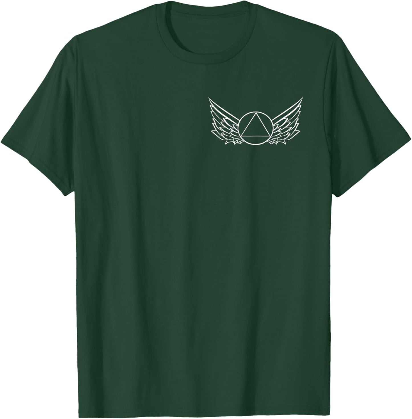 Sober Recover Wings Alcohol Abstinence AA Anonymous T-Shirt - T-Shirt | Forest