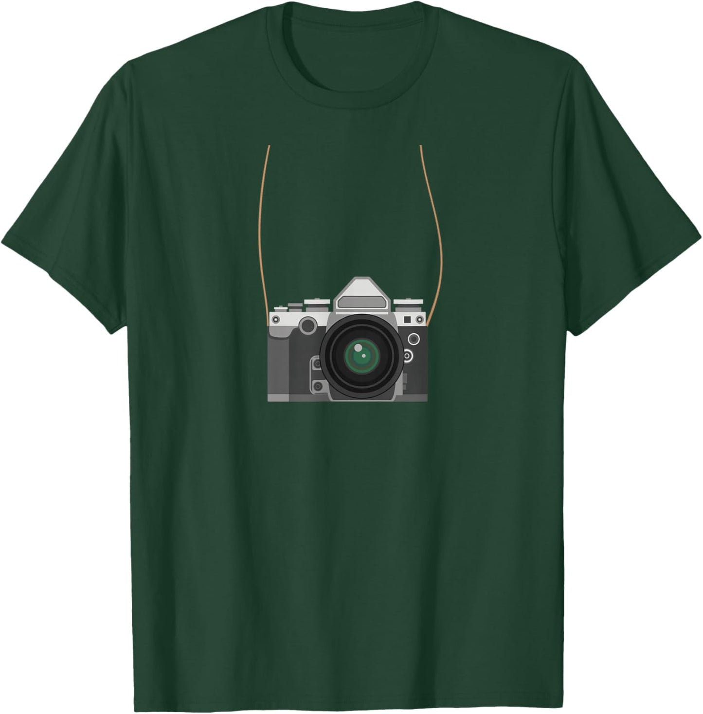 Fake Tourist Vintage Camera Photographer Vacation Camera T-Shirt - T-Shirt | Forest