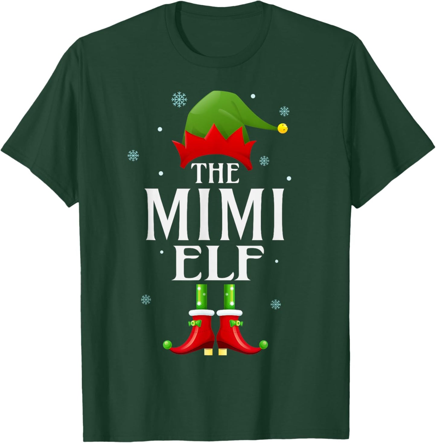 Mimi Elf Xmas Matching Family Group Christmas Party Pajama T-Shirt - T-Shirt | Forest
