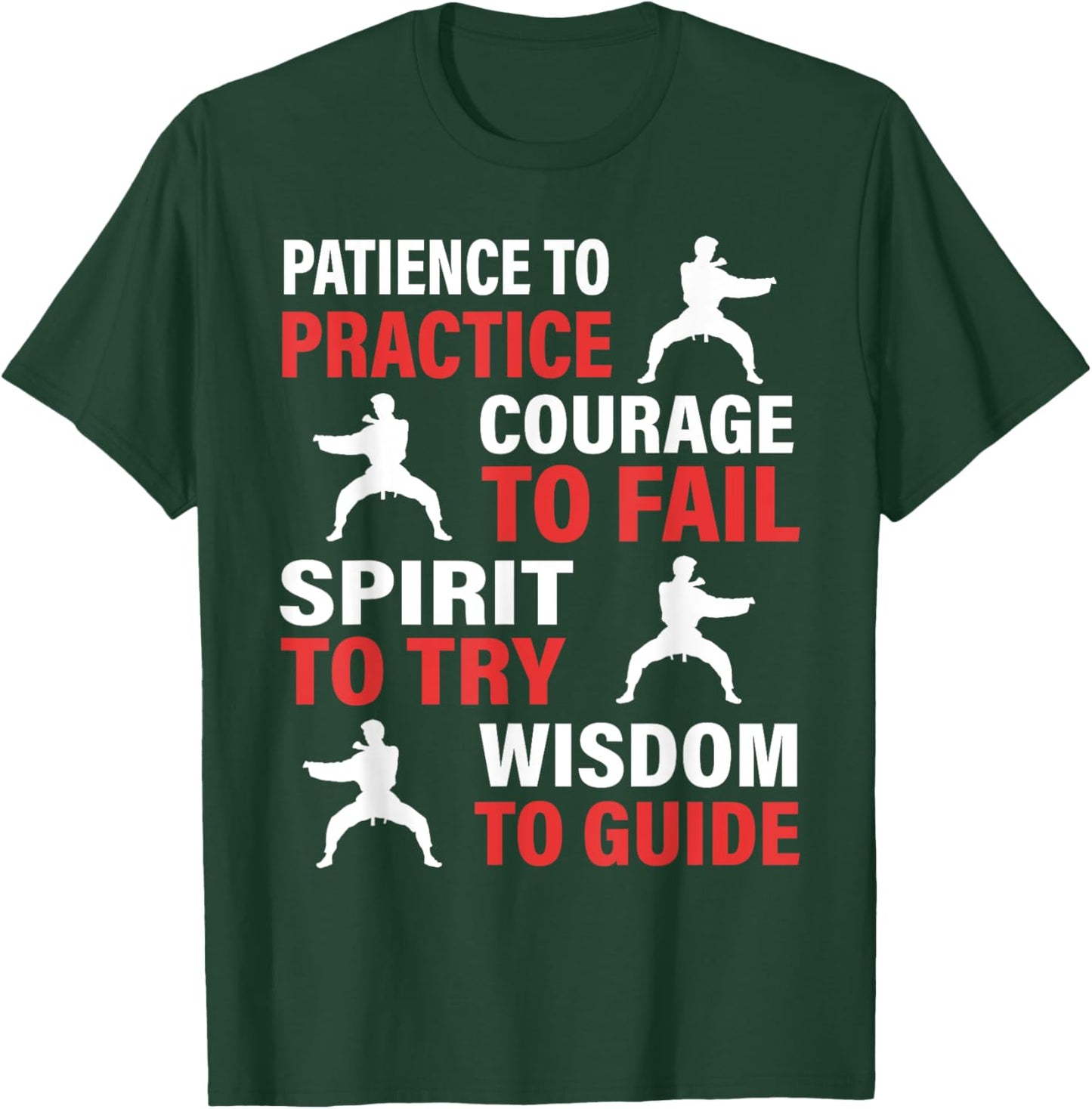 Karate Student Teacher Trainee Trainer Karateka Practitioner Men Women Girls Kids T-Shirt - T-Shirt | Forest