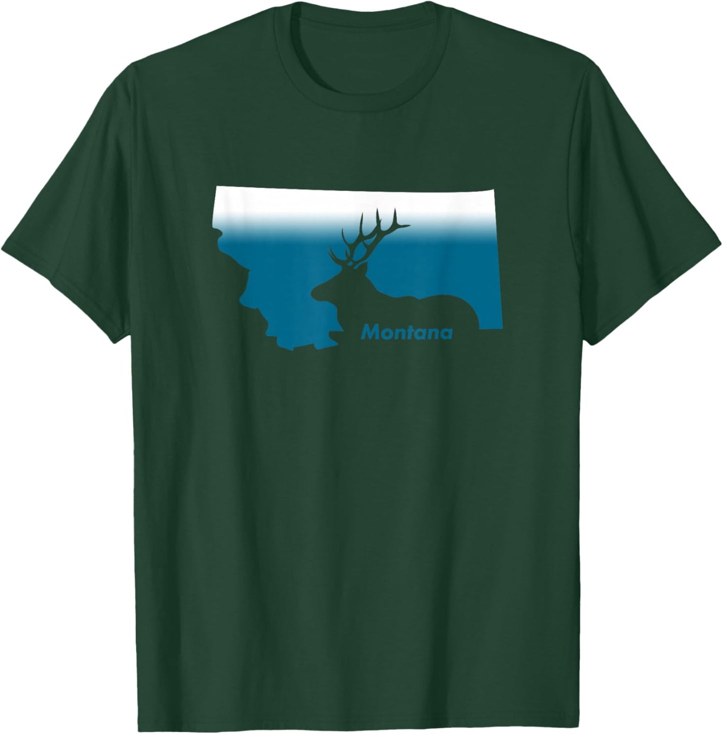 Montana Retro Vintage Outdoors Mountain Graphic Design T-Shirt - T-Shirt | Forest