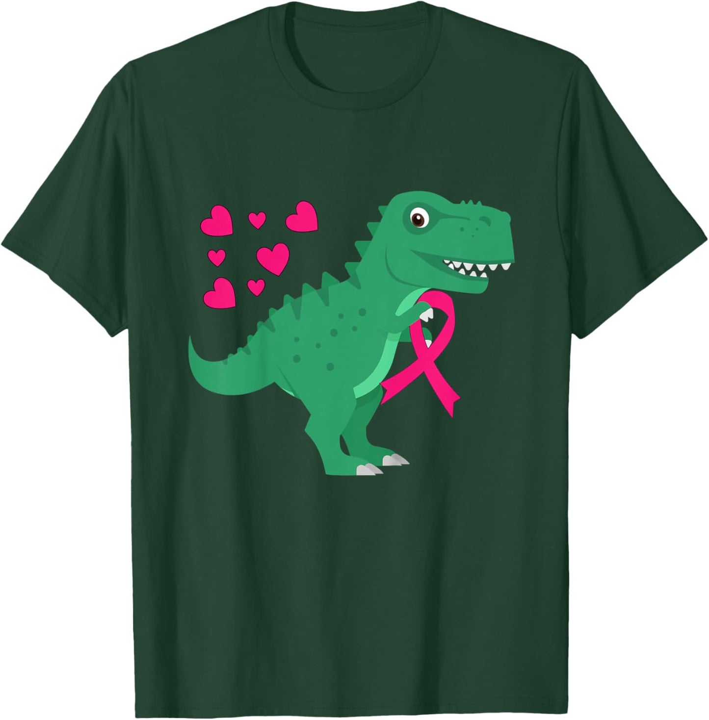 Kids Pink Ribbon T-Rex Shirt Breast Cancer Awareness Boys Toddler T-Shirt - T-Shirt | Forest