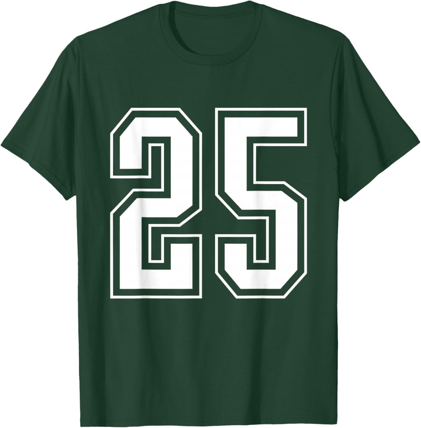 Varsity Jersey Number 25 T-Shirt - T-Shirt | Forest