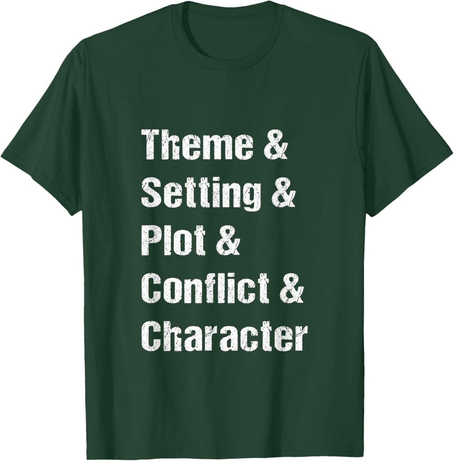 Theme Setting Plot Conflict character Elementary Teacher T-Shirt - T-Shirt | Forest