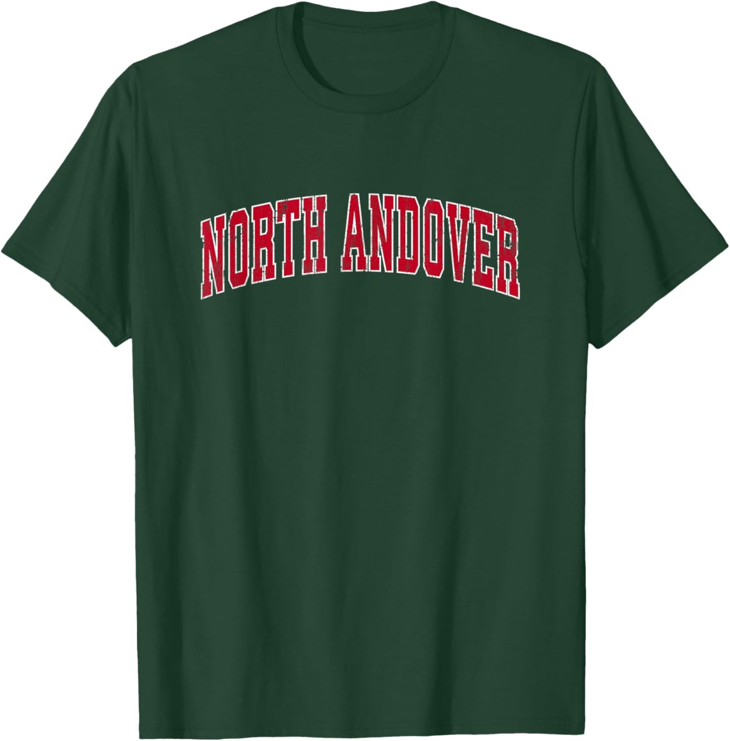 North Andover Massachusetts MA Vintage Sports Design Red Des T-Shirt - T-Shirt | Forest