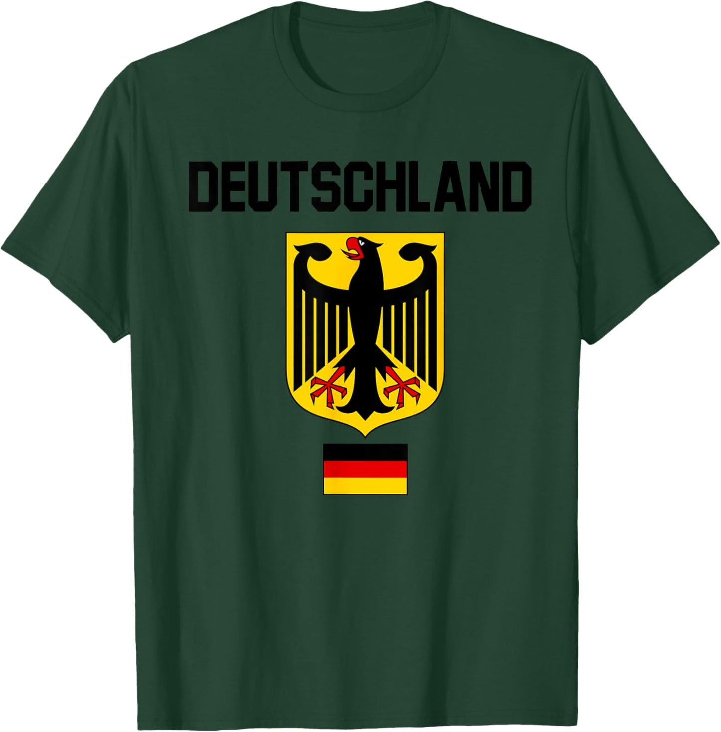 Germany German Football Soccer Ball Travel Retro Jersey T-Shirt - T-Shirt | Forest