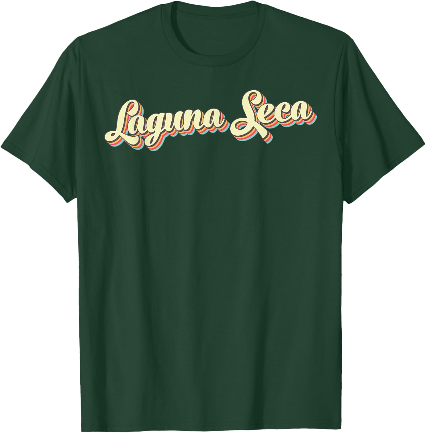 Laguna Seca Retro Art Baseball Font Vintage T-Shirt - T-Shirt | Forest