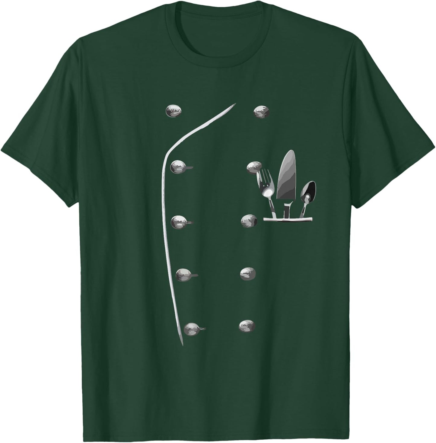 Chef Coat Uniform Cooking Cook Chef Culinary Kitchen T-Shirt - T-Shirt | Forest