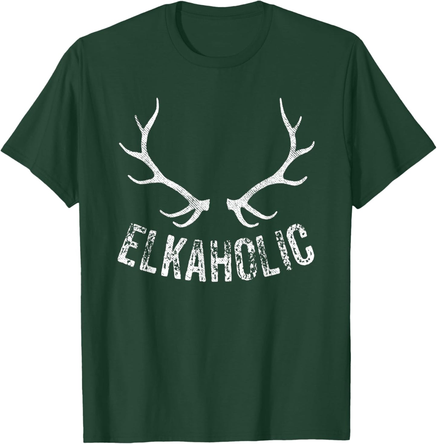 Elk Hunter Hunting Funny Elkaholic T-Shirt - T-Shirt | Forest
