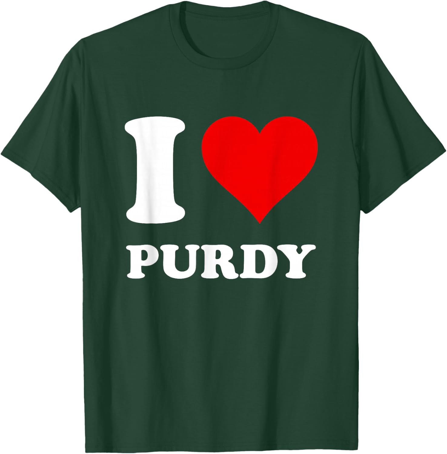Red Heart I Love Purdy T-Shirt - T-Shirt | Forest