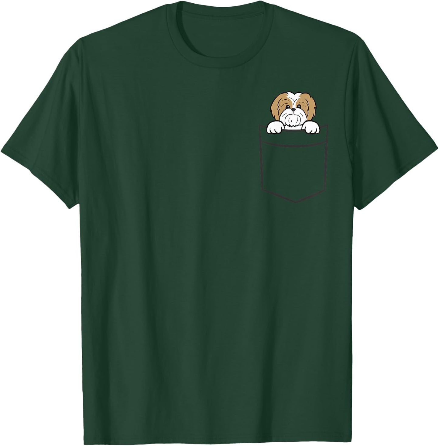 Shih Tzu In The Pocket Cute Shih Tzu T-Shirt - T-Shirt | Forest