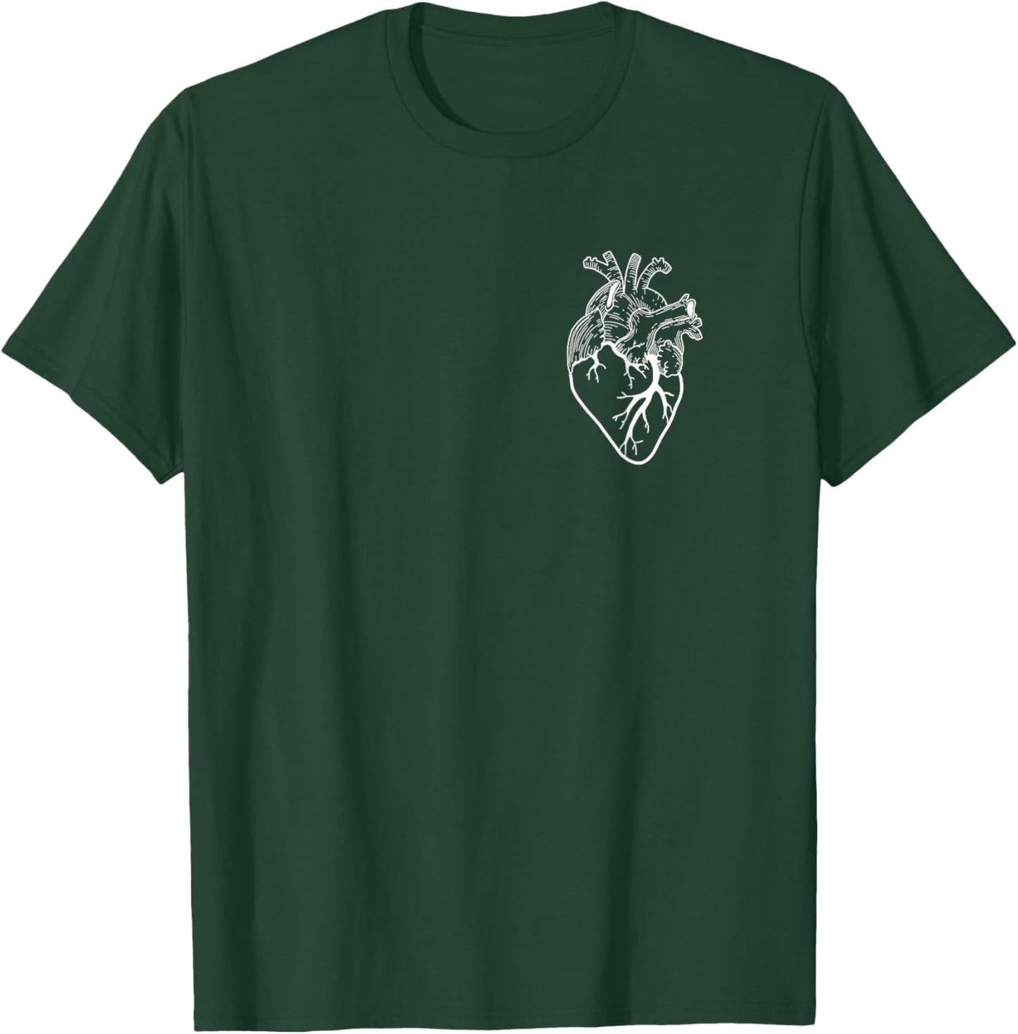 Anatomical Heart Cardiac Nurse T-Shirt - T-Shirt | Forest