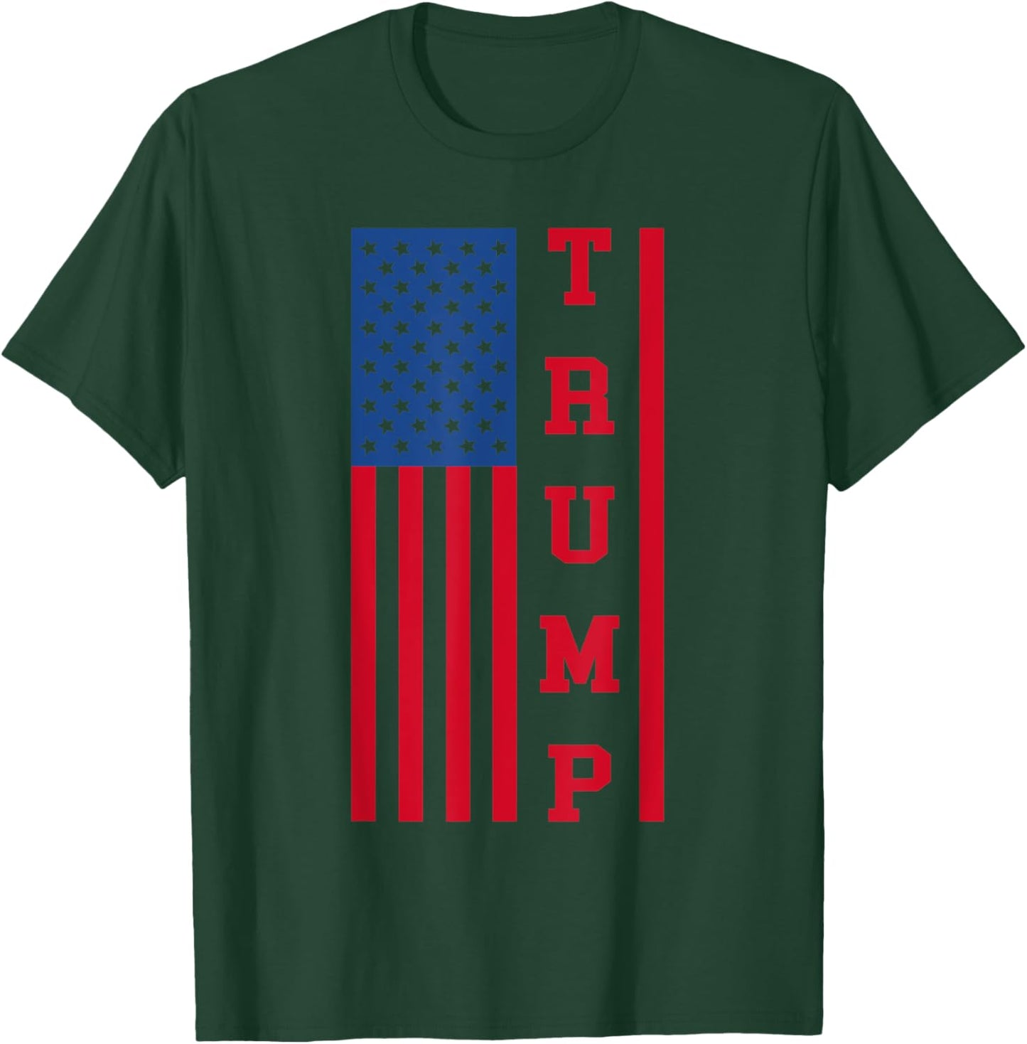 Trump Republicans Red And Blue Trump American Flag Women Kids Men T-Shirt - T-Shirt | Forest