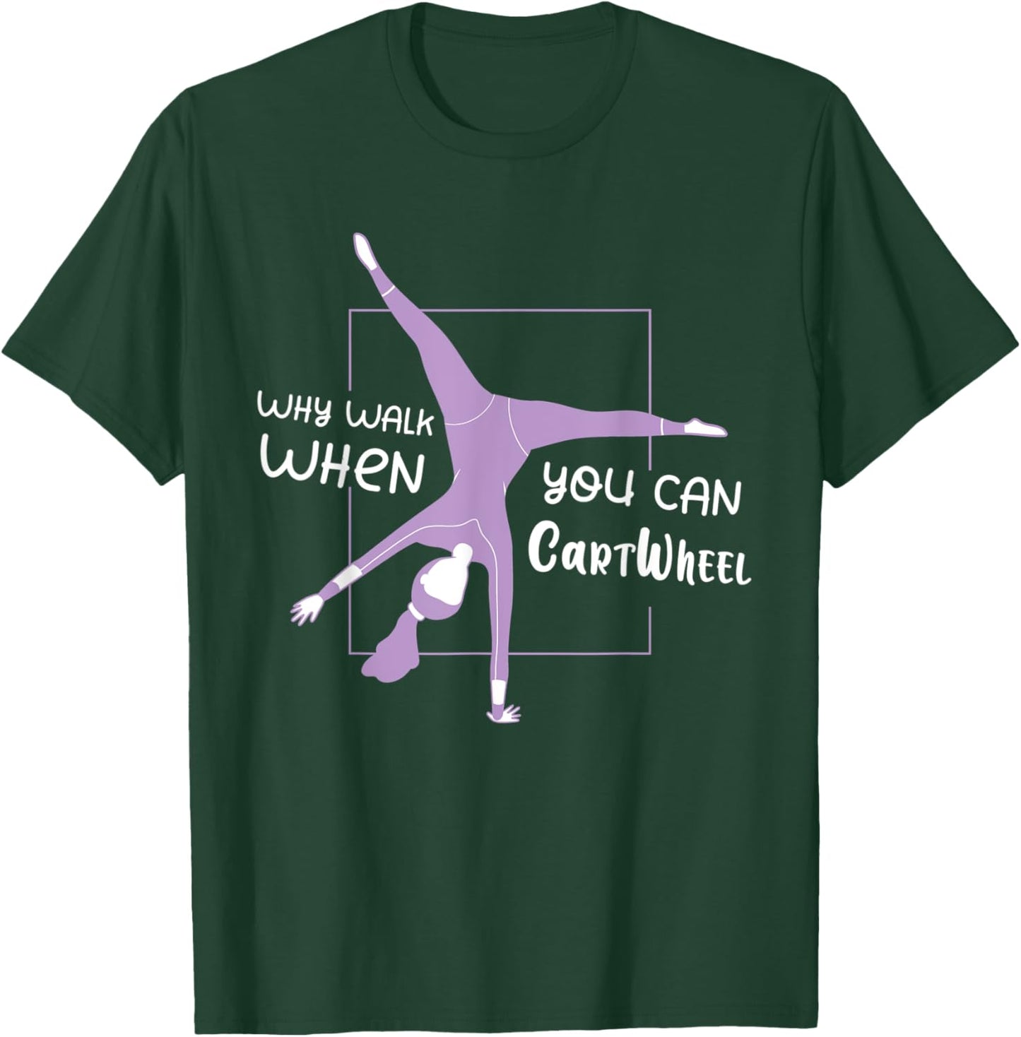 Gymnastics USA American Flag - Cartwheel Tumbling Funny Girl T-Shirt - T-Shirt | Forest