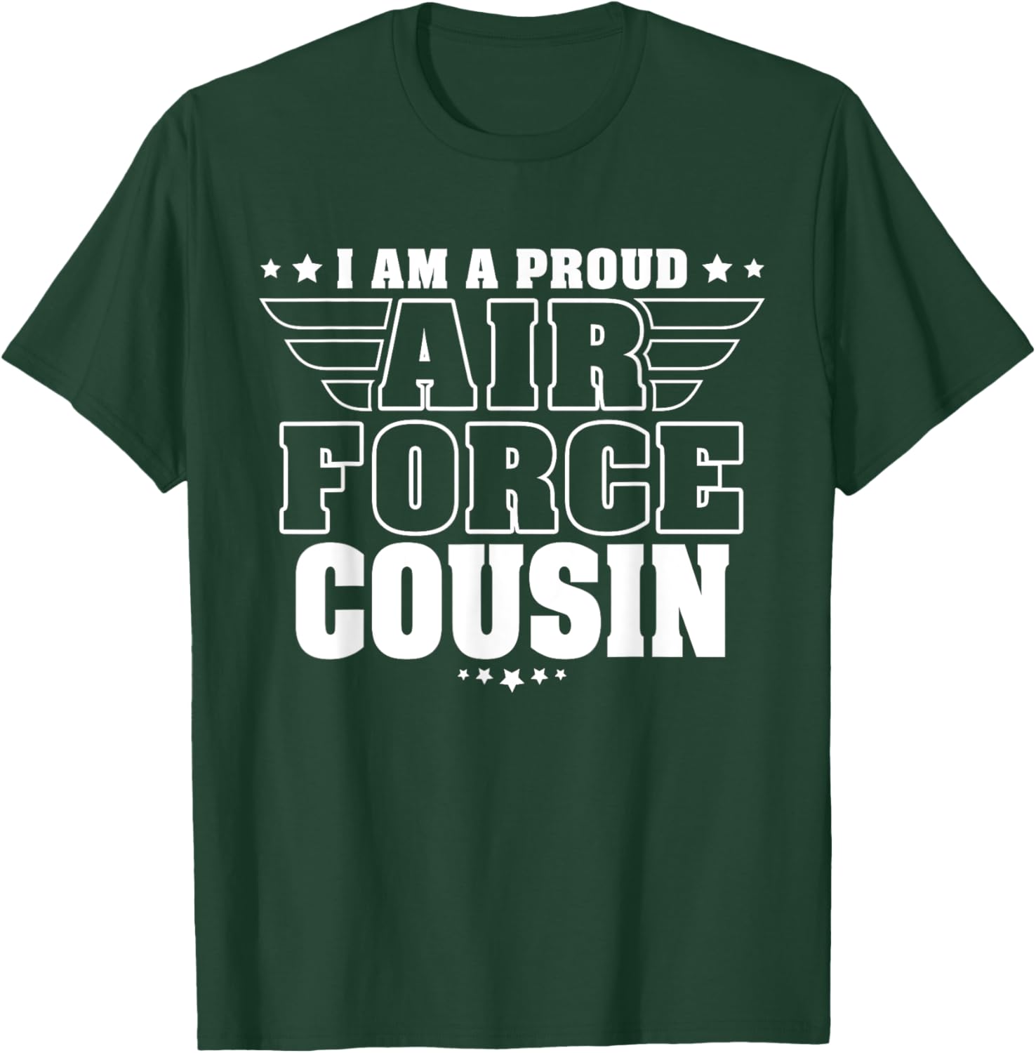 Proud Air Force Cousin Patriotic Pride Military Family T-Shirt - T-Shirt | Forest