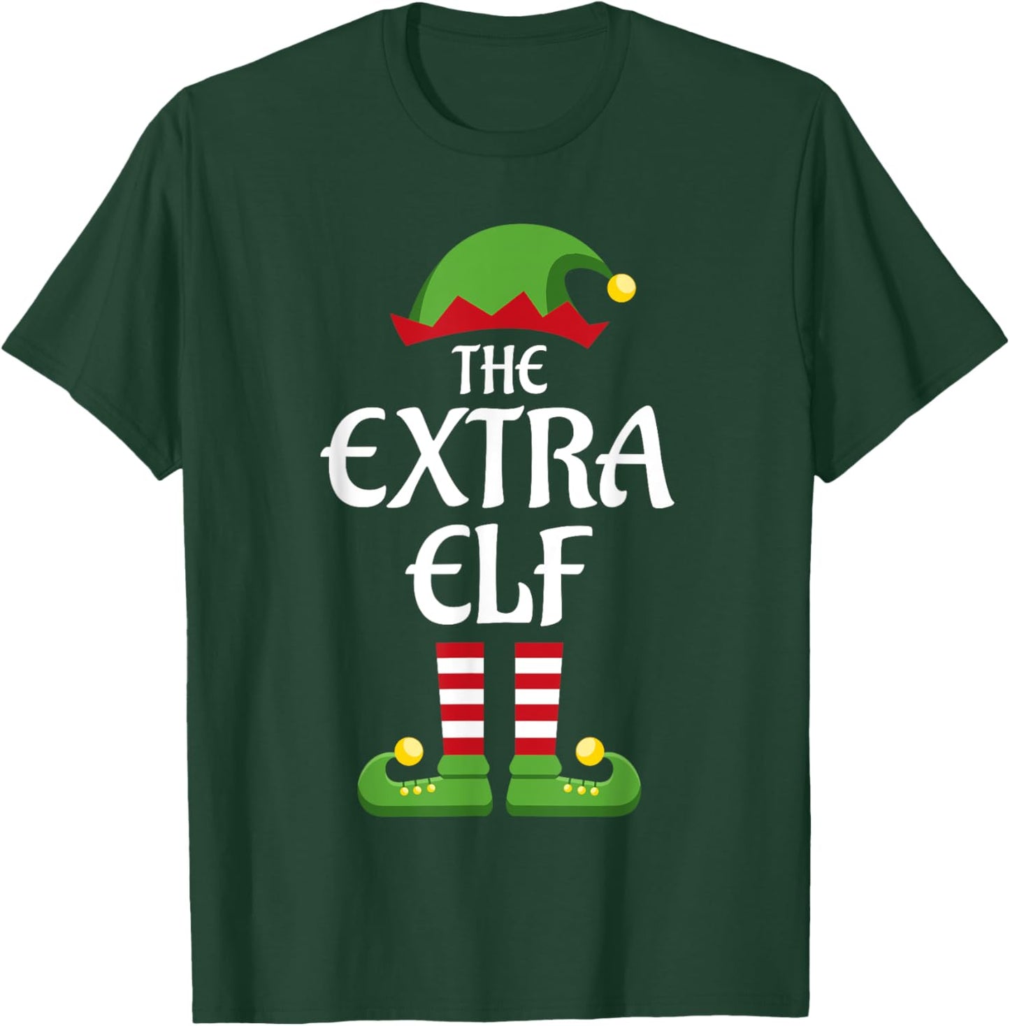 Extra Elf Family Matching Group Christmas T-Shirt - T-Shirt | Forest
