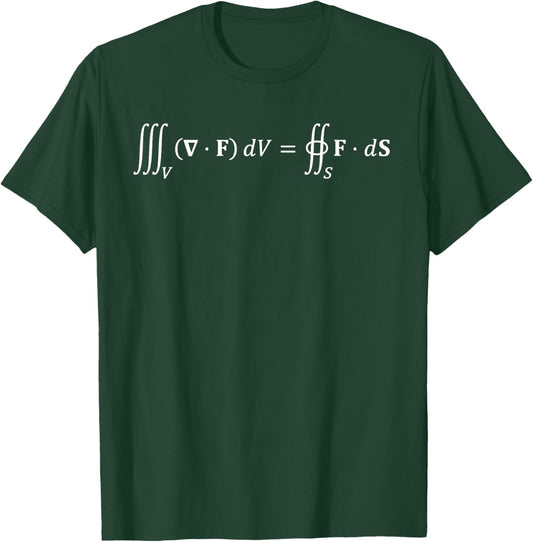 Divergence theorem, useful theorem in math and physics T-Shirt - T-Shirt | Forest