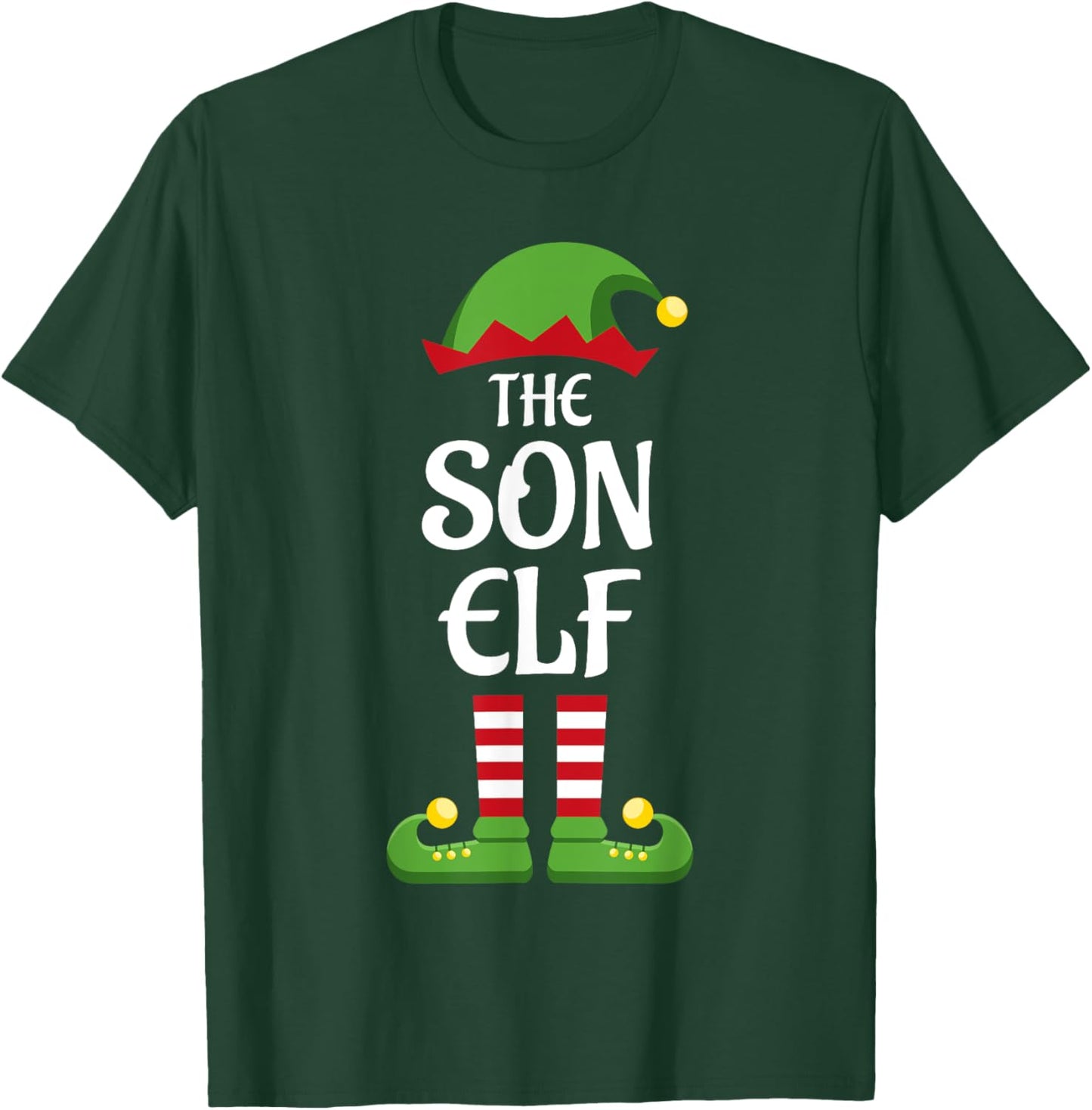 Son Elf Family Matching Group Christmas T-Shirt - T-Shirt | Forest