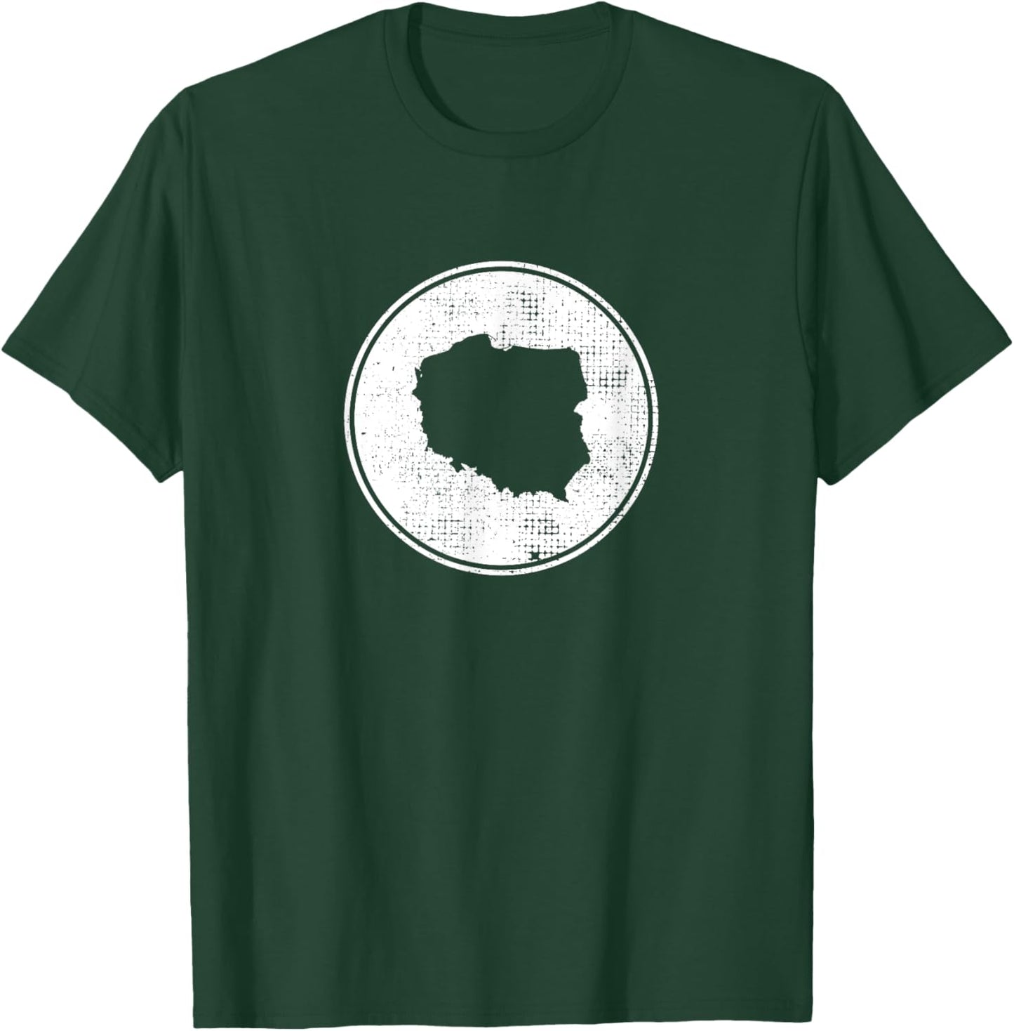 Poland Vintage Map Polish Proud Pole T-Shirt - T-Shirt | Forest