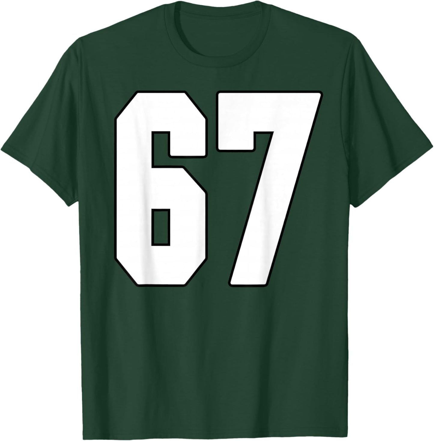 Big #67 Jersey Number 67 Uniform Biggest Fan Favorite Player T-Shirt - T-Shirt | Forest