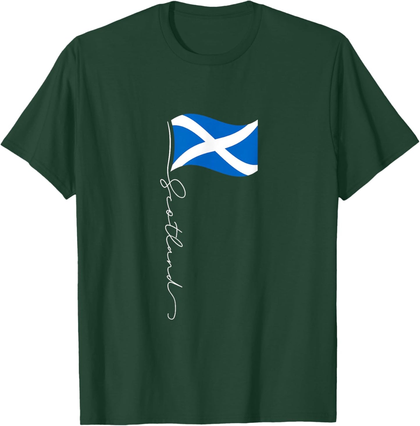 Scotland Signature Flag Pole - Patriotic Scottish Flag T-Shirt - T-Shirt | Forest