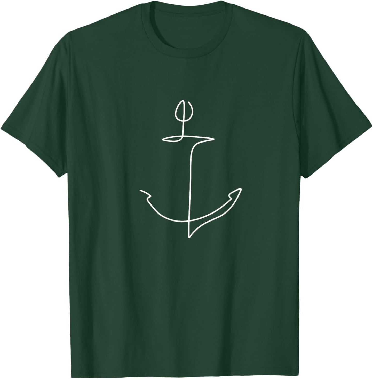 Anchor Maritime Sailor Sailor Yacht Sail Travel Motif T-Shirt - T-Shirt | Forest